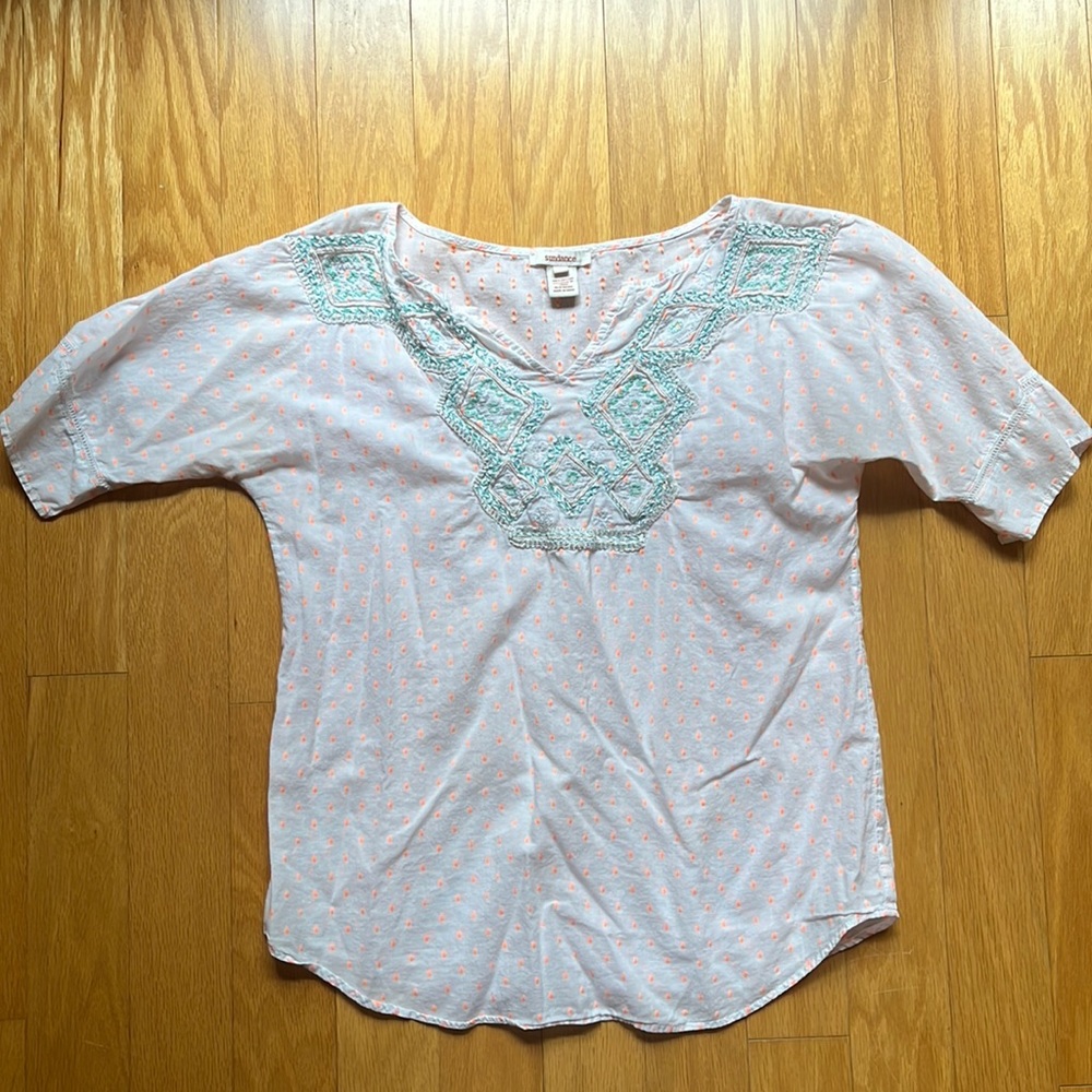 Sundance boho embroidery shirt